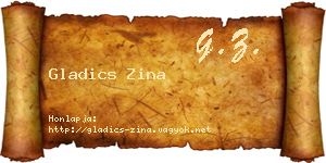 Gladics Zina névjegykártya